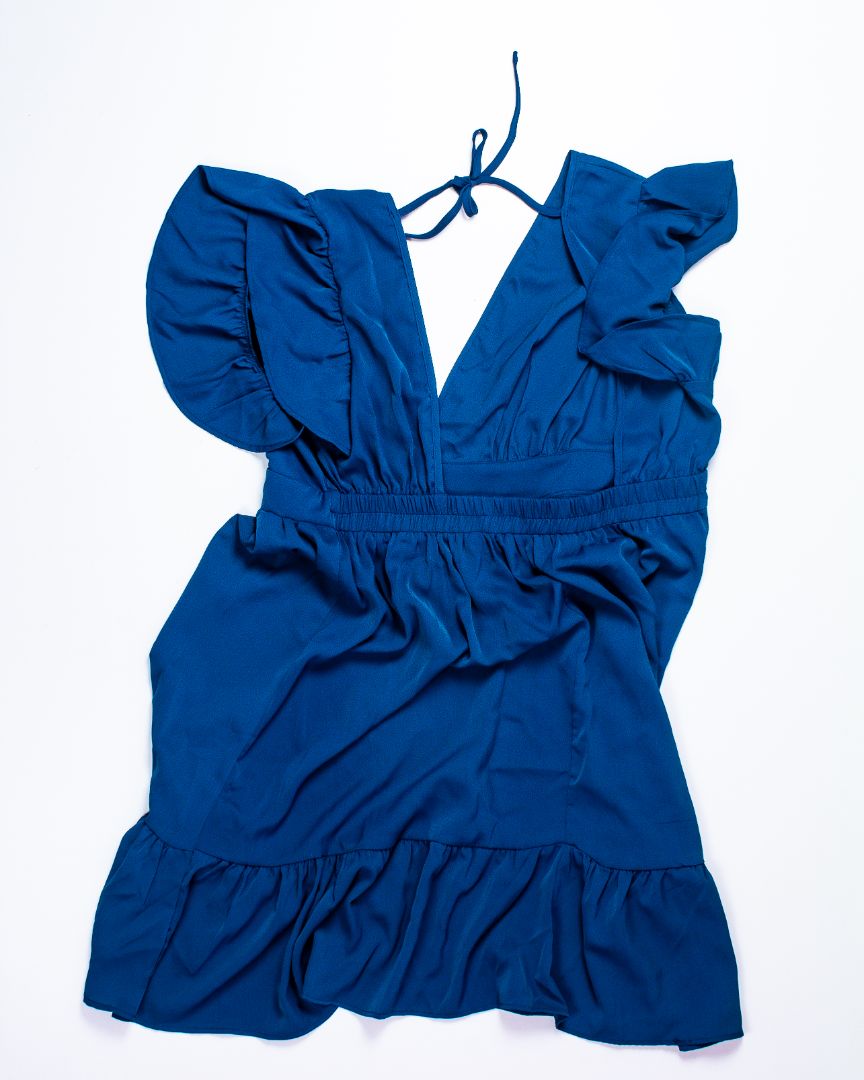 Blue Shein Babydoll Dress, 3X