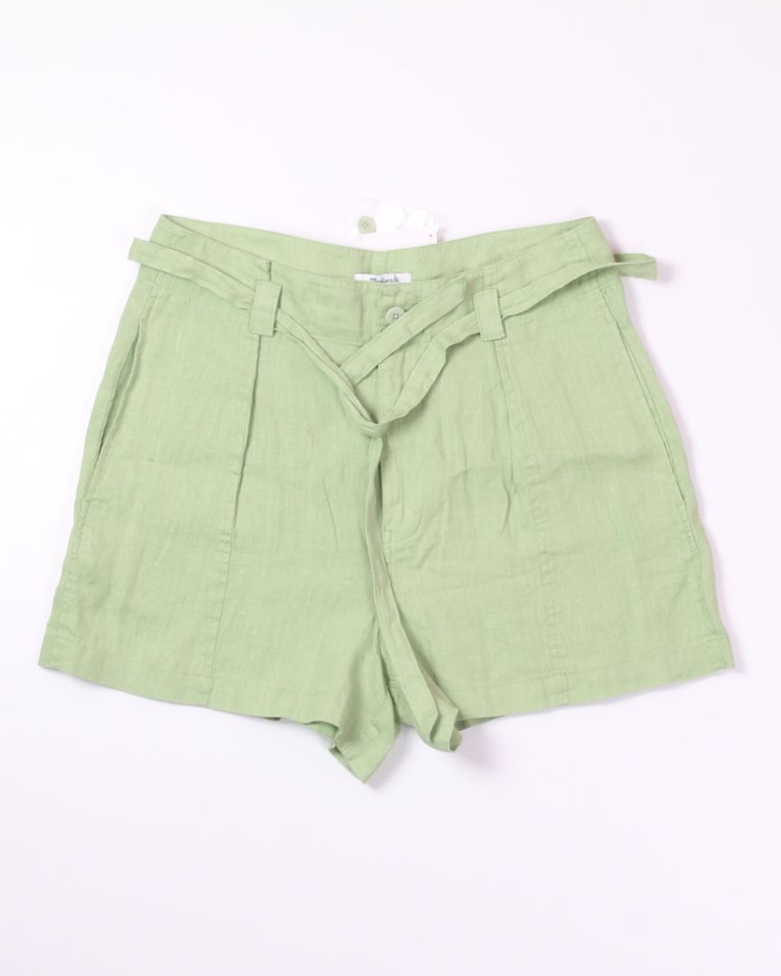 Green Madewell Belted Shorts, 8