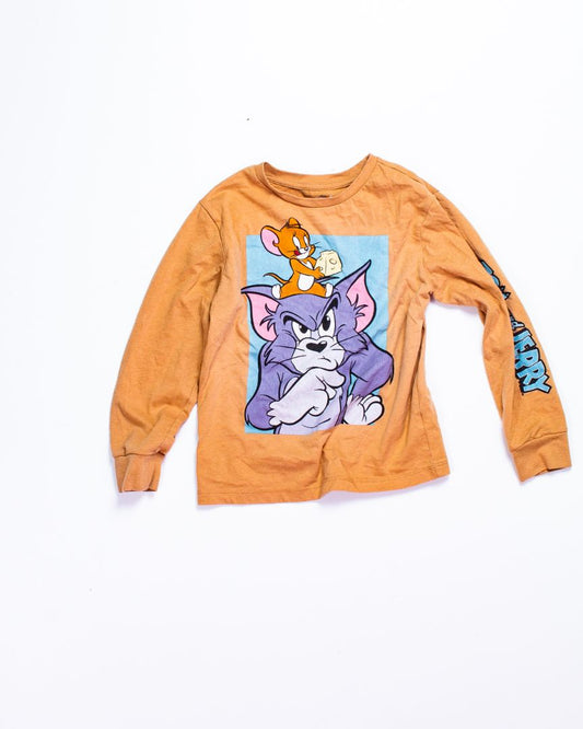 Tan Tom and Jerry T-shirt, 6/7