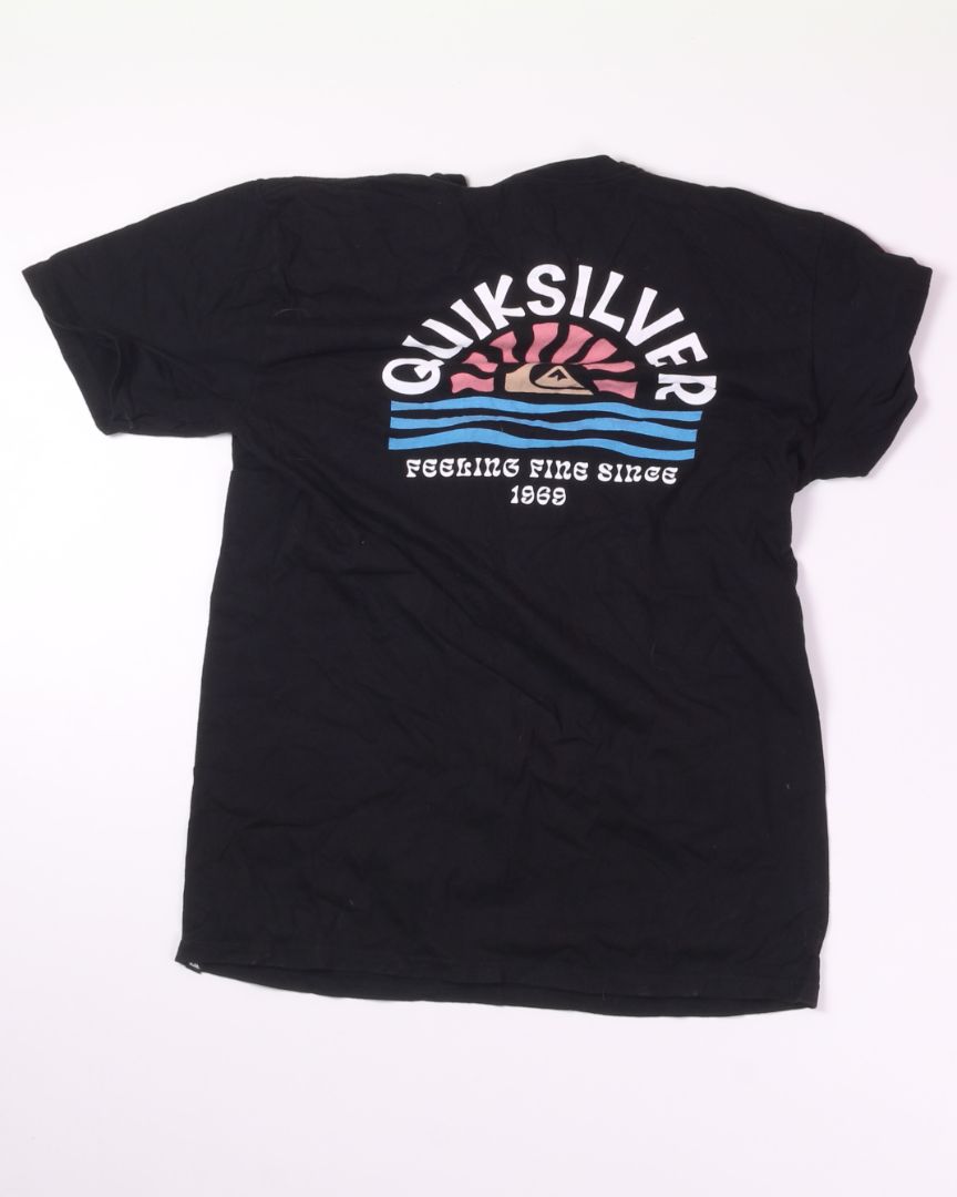 Black Quiksilver Graphic Tee, L