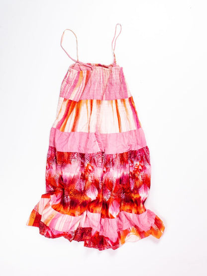 Pink Pink Apple Tiered Dress, M