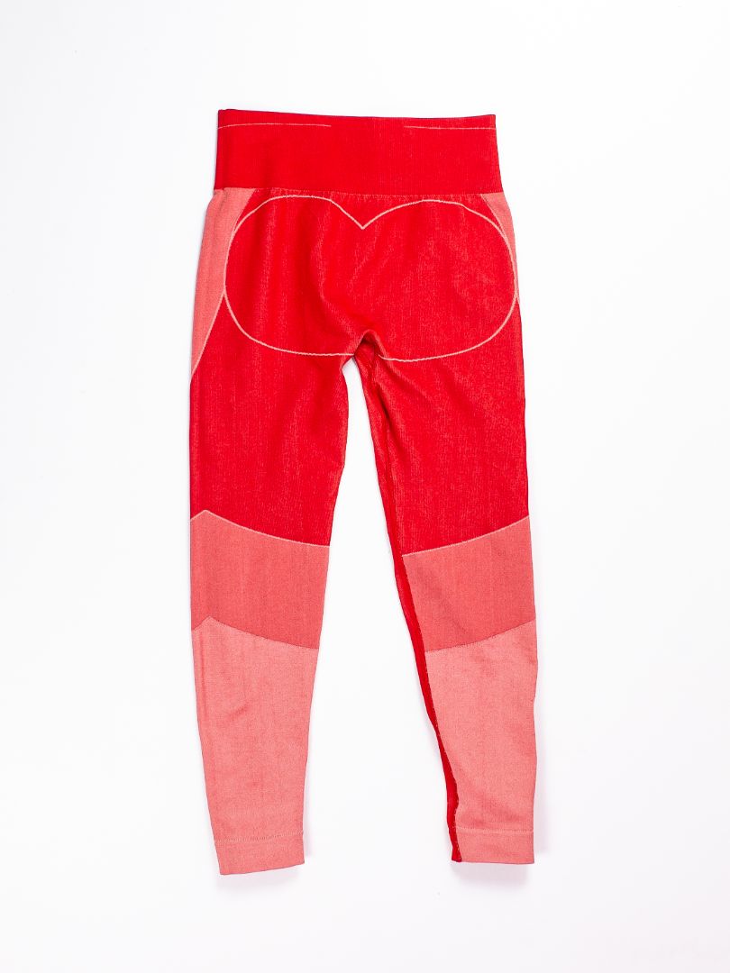 Red Gymshark Leggings, M