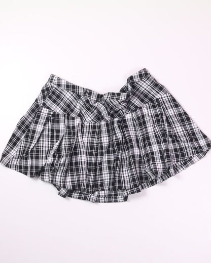 B&W Plaid Vanilla Star Mini Skirt, 3X