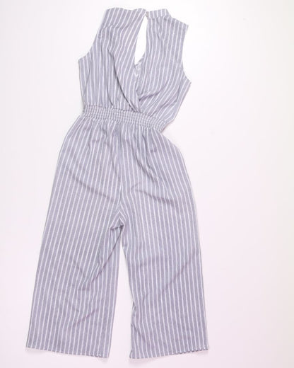 Grey/White Monteau Los Angeles Striped Jumpsuit, S