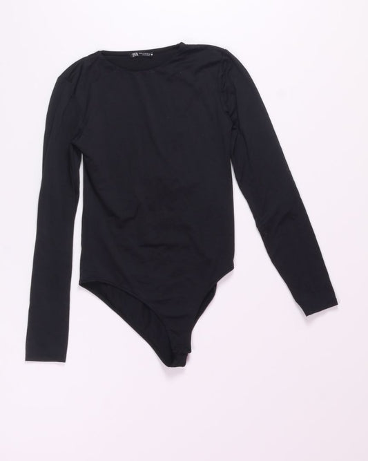 Black Zara Long Sleeve Bodysuit, M