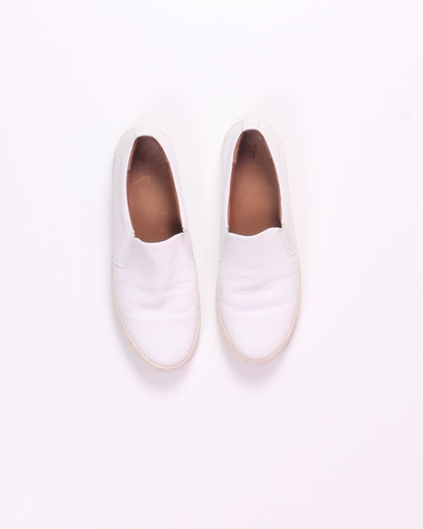 White Frye Loafers, 10