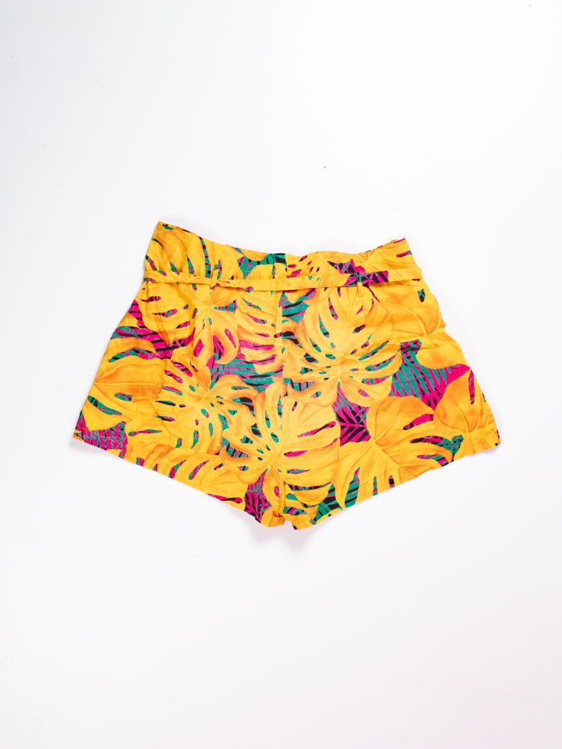 Yellow Shein Belted Shorts, 2X