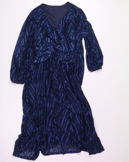 Blue/Black  Maxi Dress, 2XL