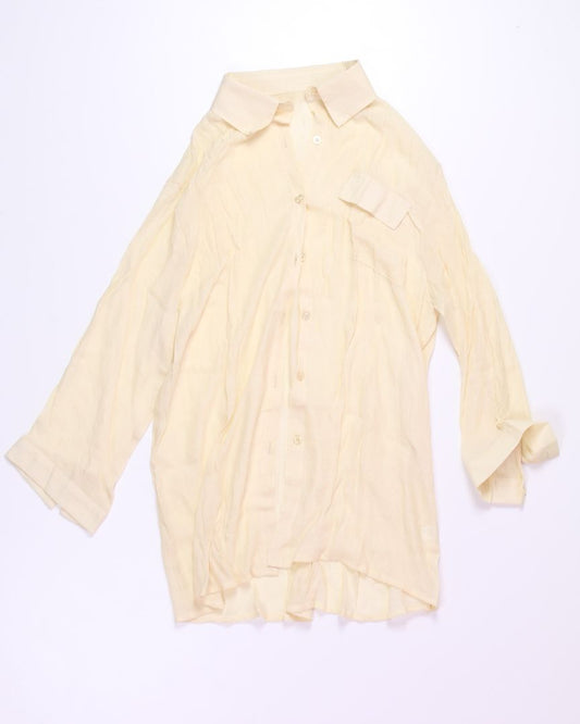 Yellow  Vintage Sheer Button Up, XL