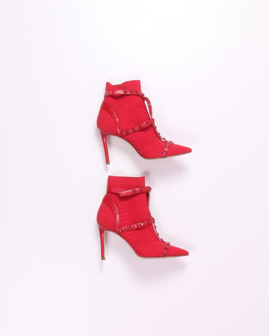 Red Jessica Simpson Stiletto Boots, 8