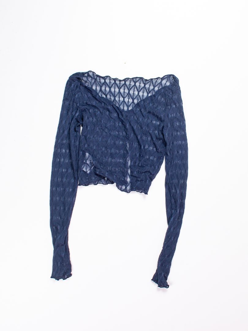 Blue Dazy Sheer Cardigan, S