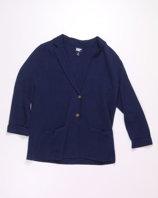 Navy Lands End Cardigan, M