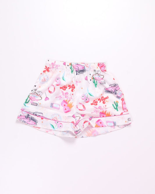 White Nasty Gal Soft Graphic Shorts, S