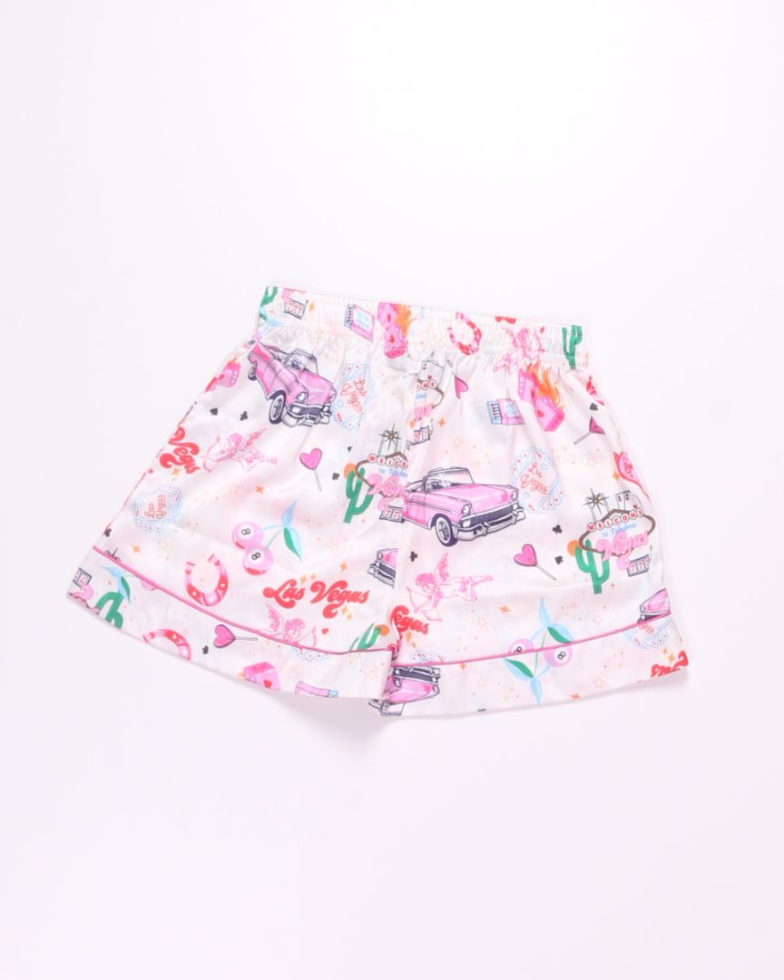 White Nasty Gal Soft Graphic Shorts, S