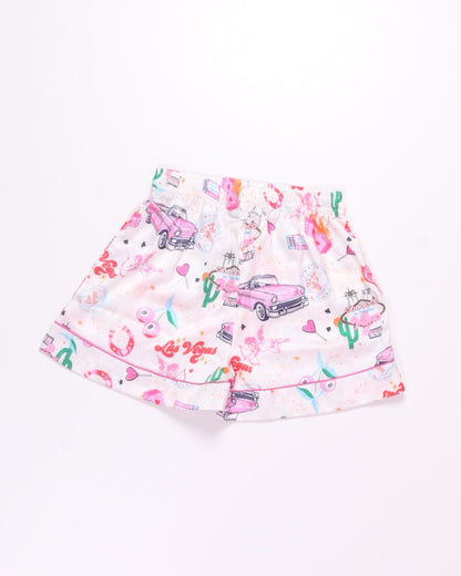 White Nasty Gal Soft Graphic Shorts, S