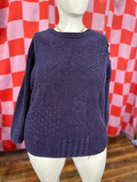 Purple Signatures by Northern Isles Hand Knit Sweater, 1X