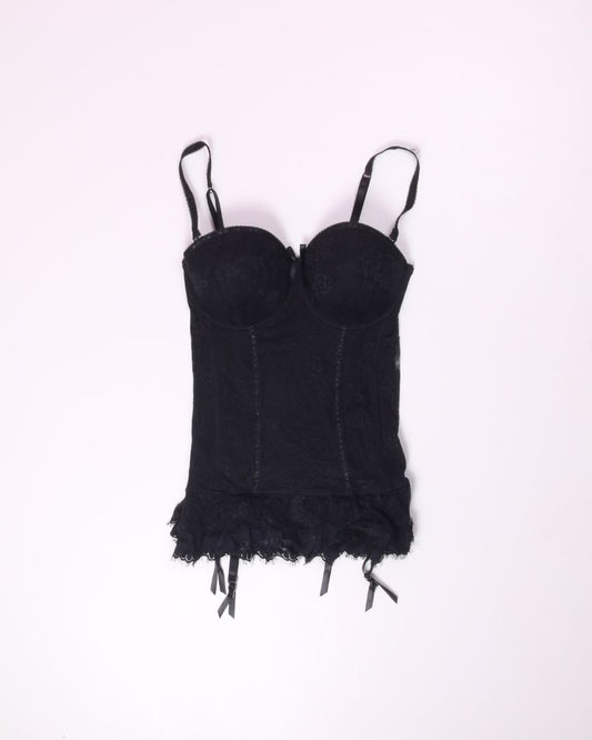 Black Baci Tank + Thong Set, 1X