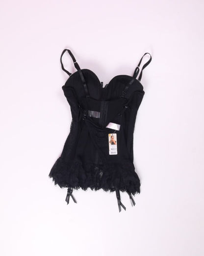 Black Baci Tank + Thong Set, 1X