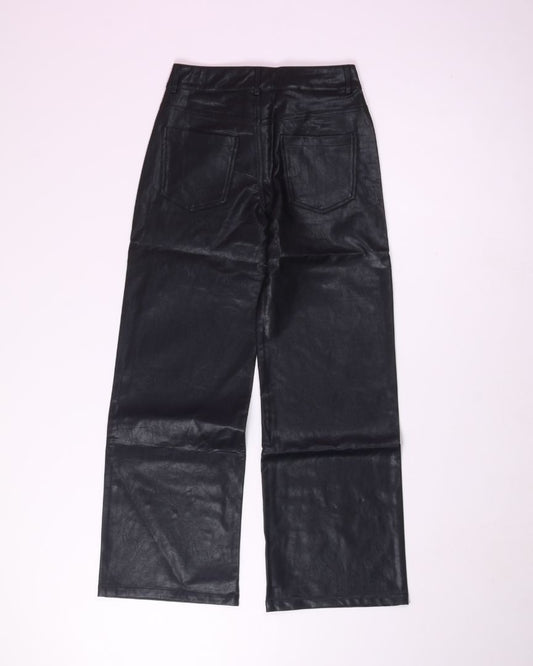 Black Edikted Leather Pants, XS