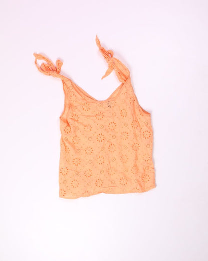 Orange Niay Tie Strap Tank, M