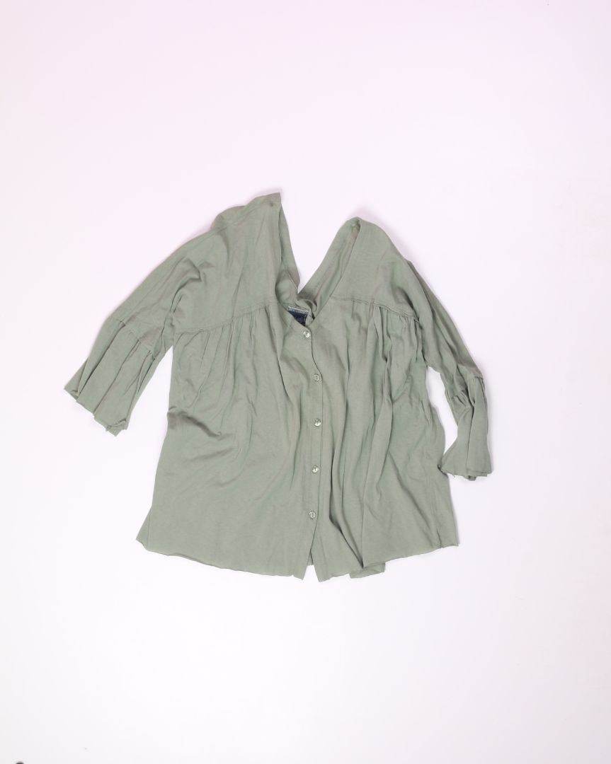 Green Daytrip Button Up Blouse, M