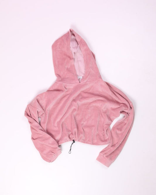 Pink Fitz + Eddi Cropped Hoodie, L