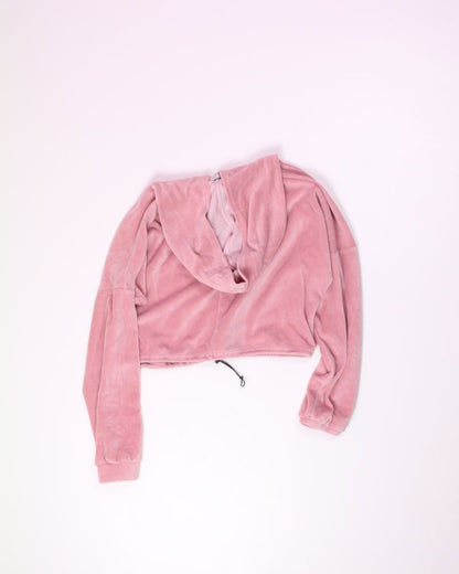 Pink Fitz + Eddi Cropped Hoodie, L