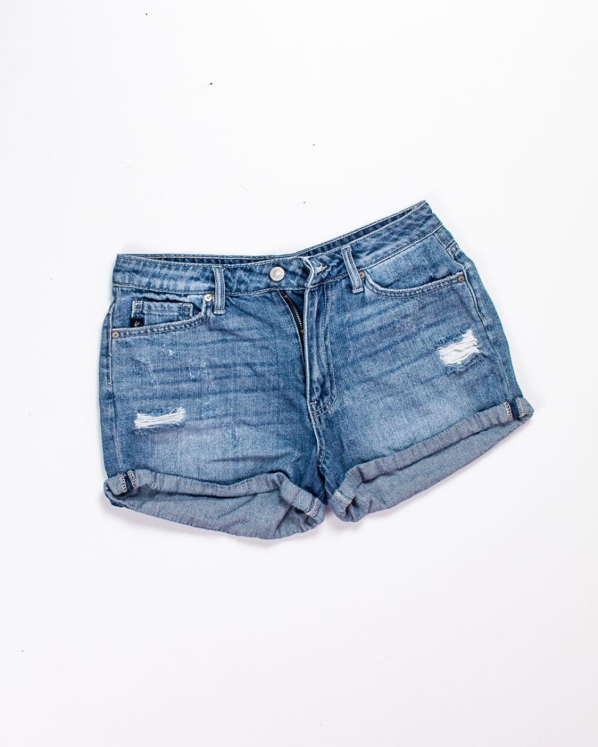 Denim KanCan Distressed Shorts, S