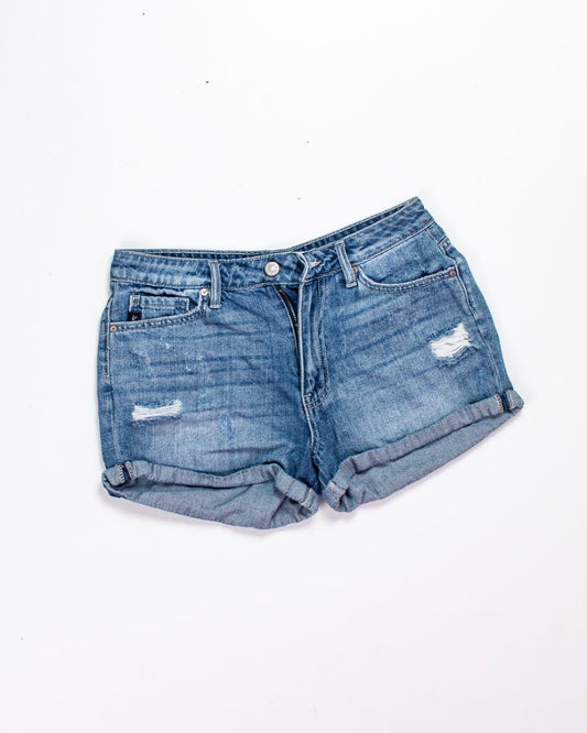 Denim KanCan Distressed Shorts, S
