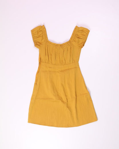 Yellow Lulus Off the Shoulder Mini Dress, XS