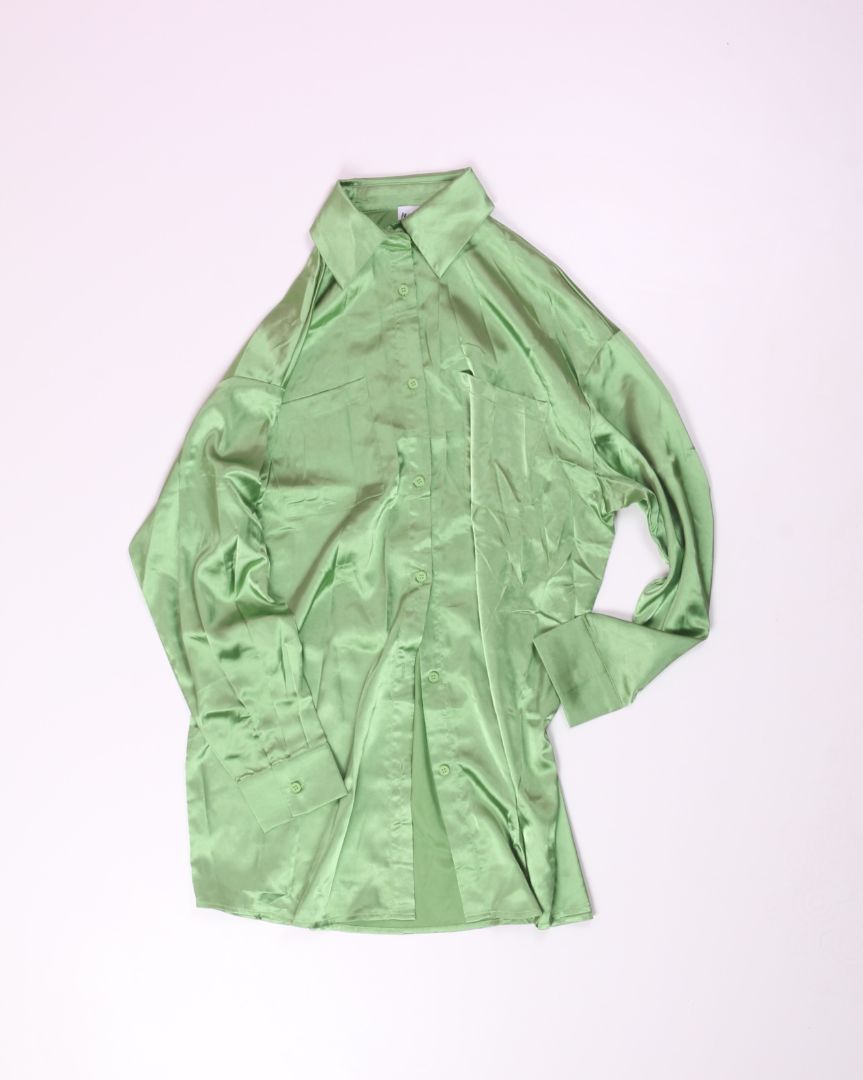 Green Princess Polly Satin Button Up, 0