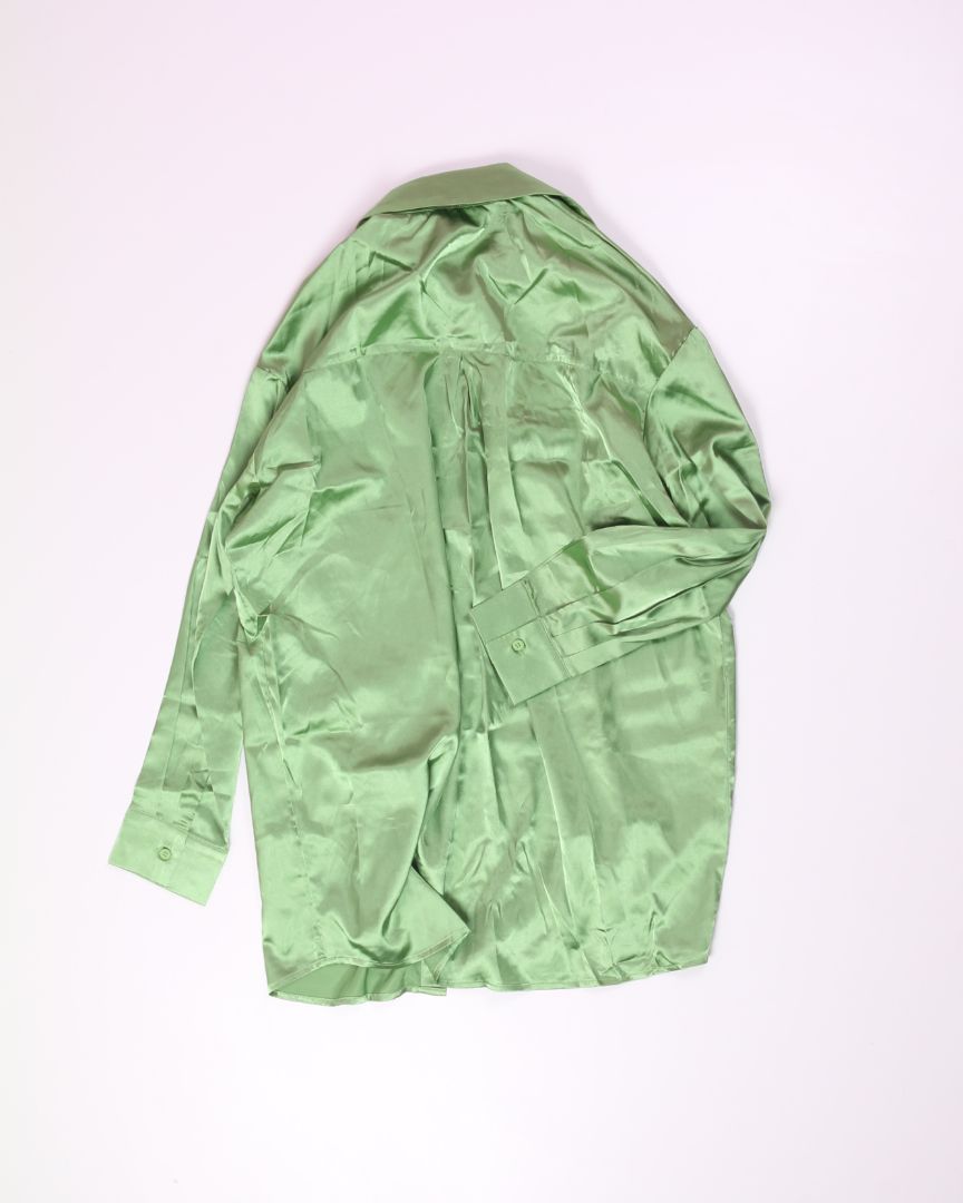 Green Princess Polly Satin Button Up, 0