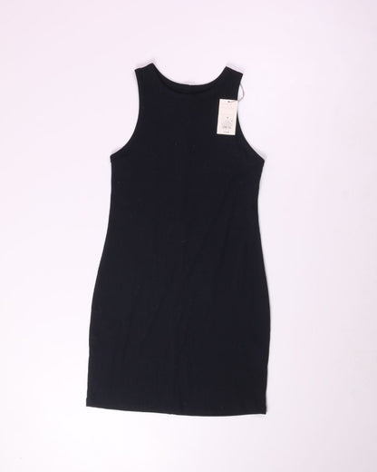 Black A New Day Ribbed Dress, M