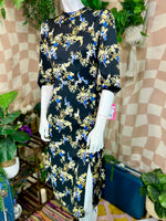 NWT Black Floral Banana Republic Maxi Dress, S
