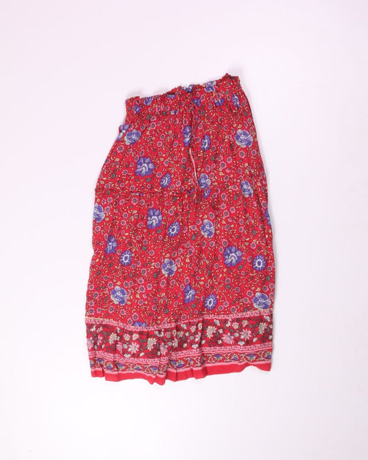 Red  Tiered Skirt, M