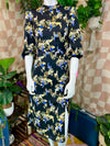 NWT Black Floral Banana Republic Maxi Dress, S
