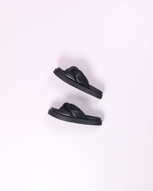 Black MIA Knotted Sandals, 8