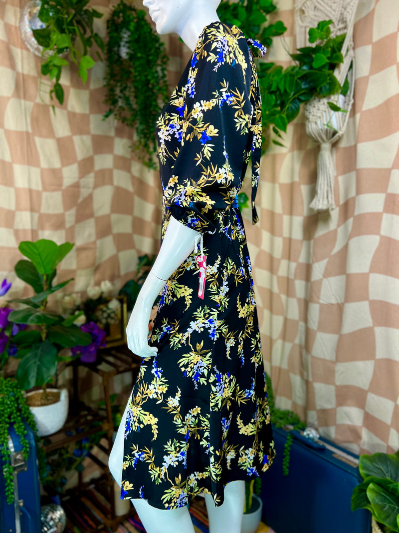 NWT Black Floral Banana Republic Maxi Dress, S