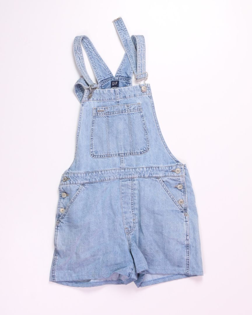 Lightwash Gap Overall Shorts, M