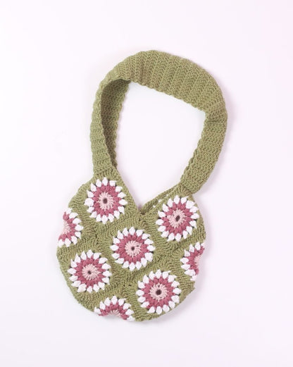 Green Crochet Handbag