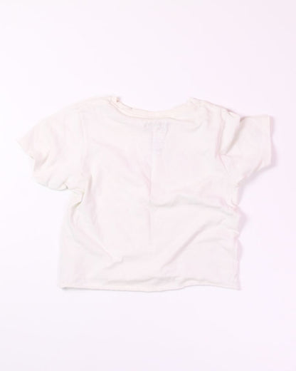 White Strawberry Shortcake Cropped Graphic Tee, L