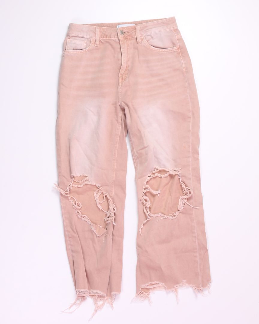 Tan Vervet Distressed Pants, 2