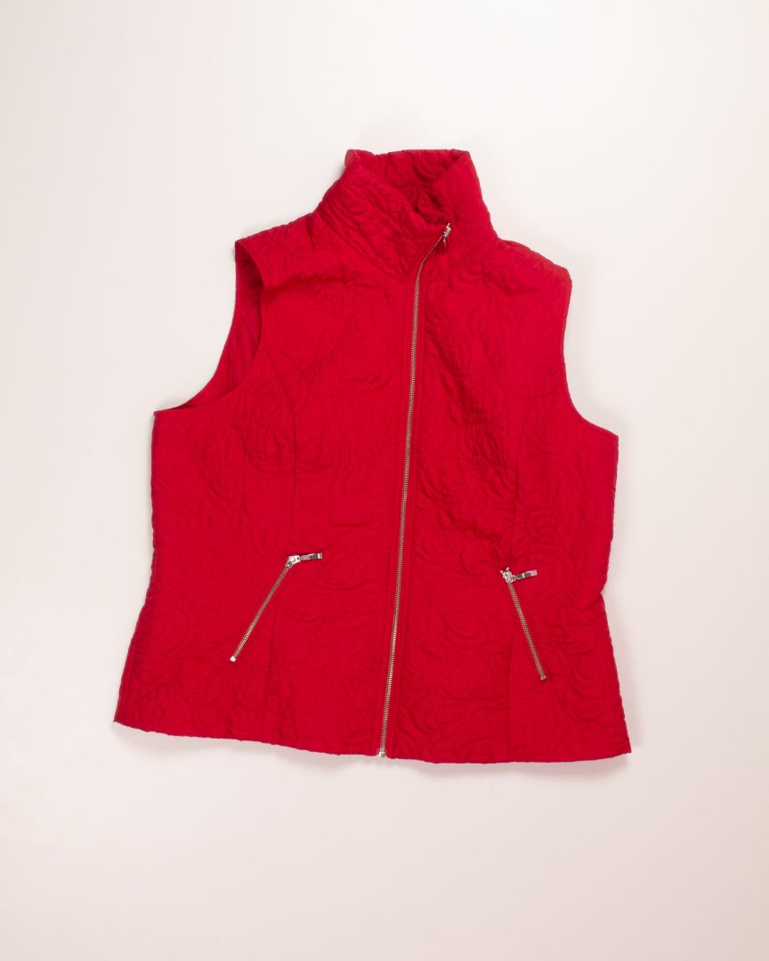 Red Christopher & Banks Vest, XL