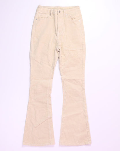 Tan Shein Flare Pants, S