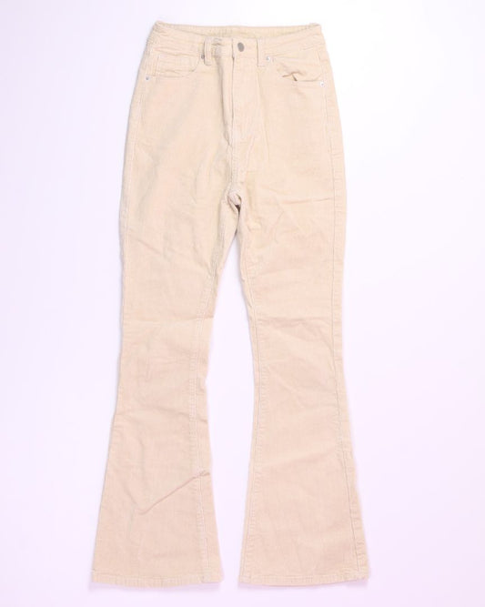 Tan Shein Flare Pants, S