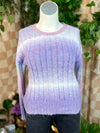 Purple Olivia Sky Plush Sweater, XL