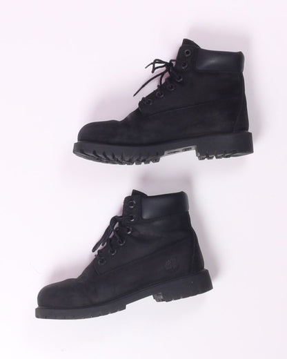 Black Timberland Combat Boots, 5