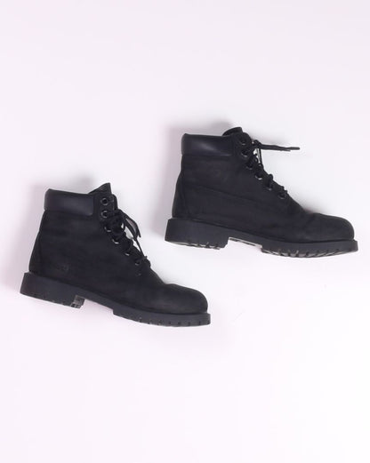 Black Timberland Combat Boots, 5