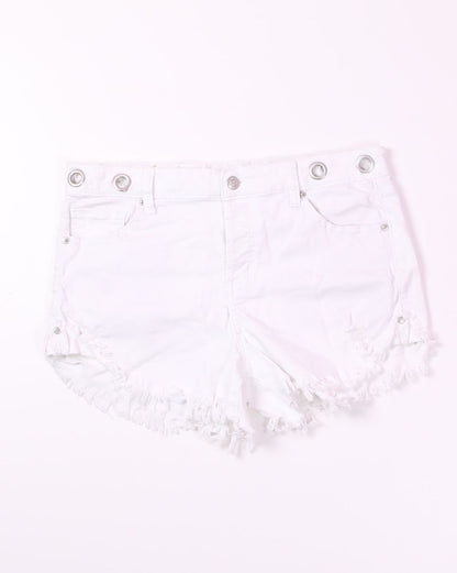 White Altar'd State Cutoff Denim Shorts, 8