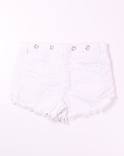 White Altar'd State Cutoff Denim Shorts, 8